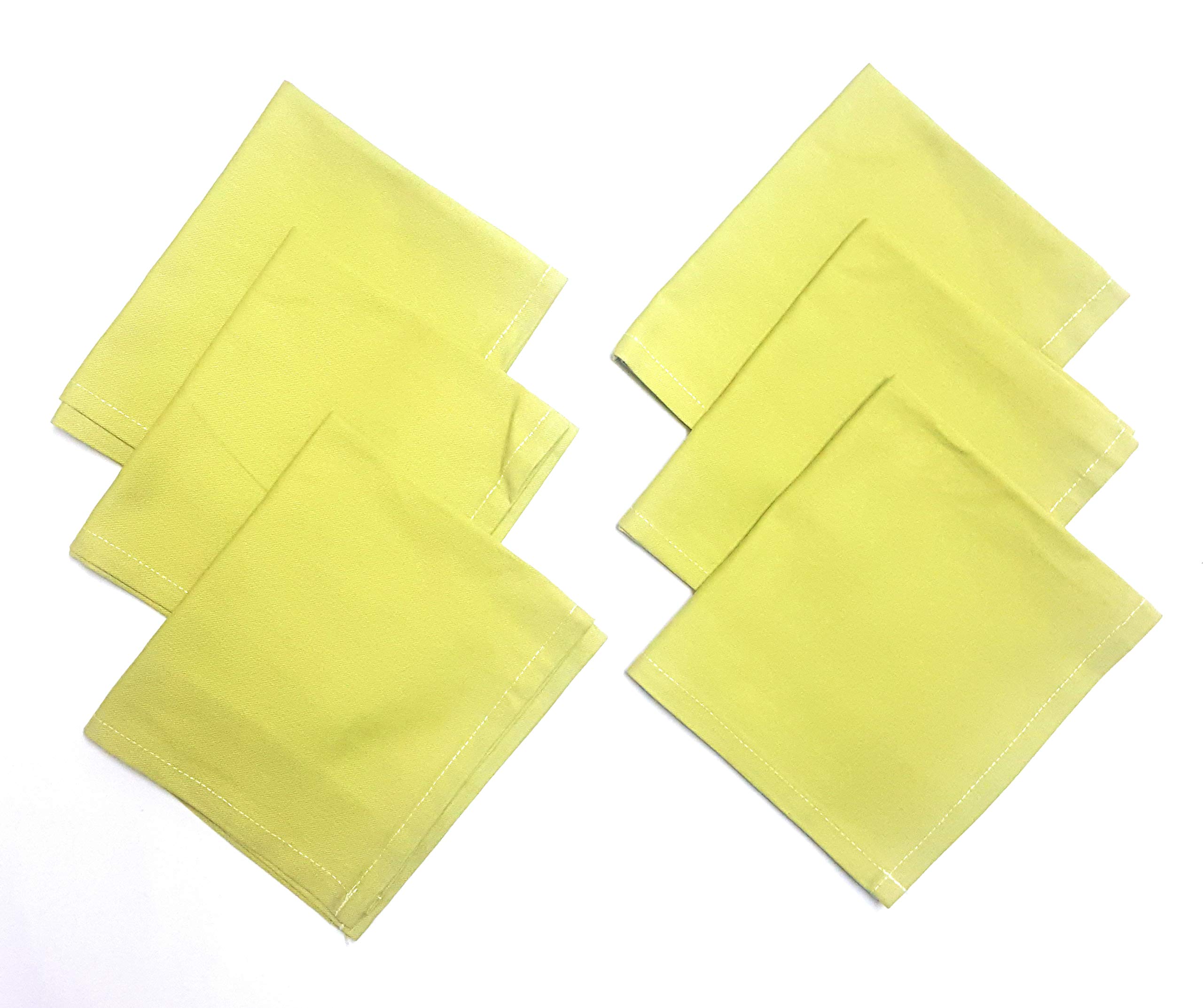 AMIRTHAMIL Assorted Kitchen Napkins Set of 6 FACE Towels Lunch Towels Multipurpose Towels 35CM X30CM Green