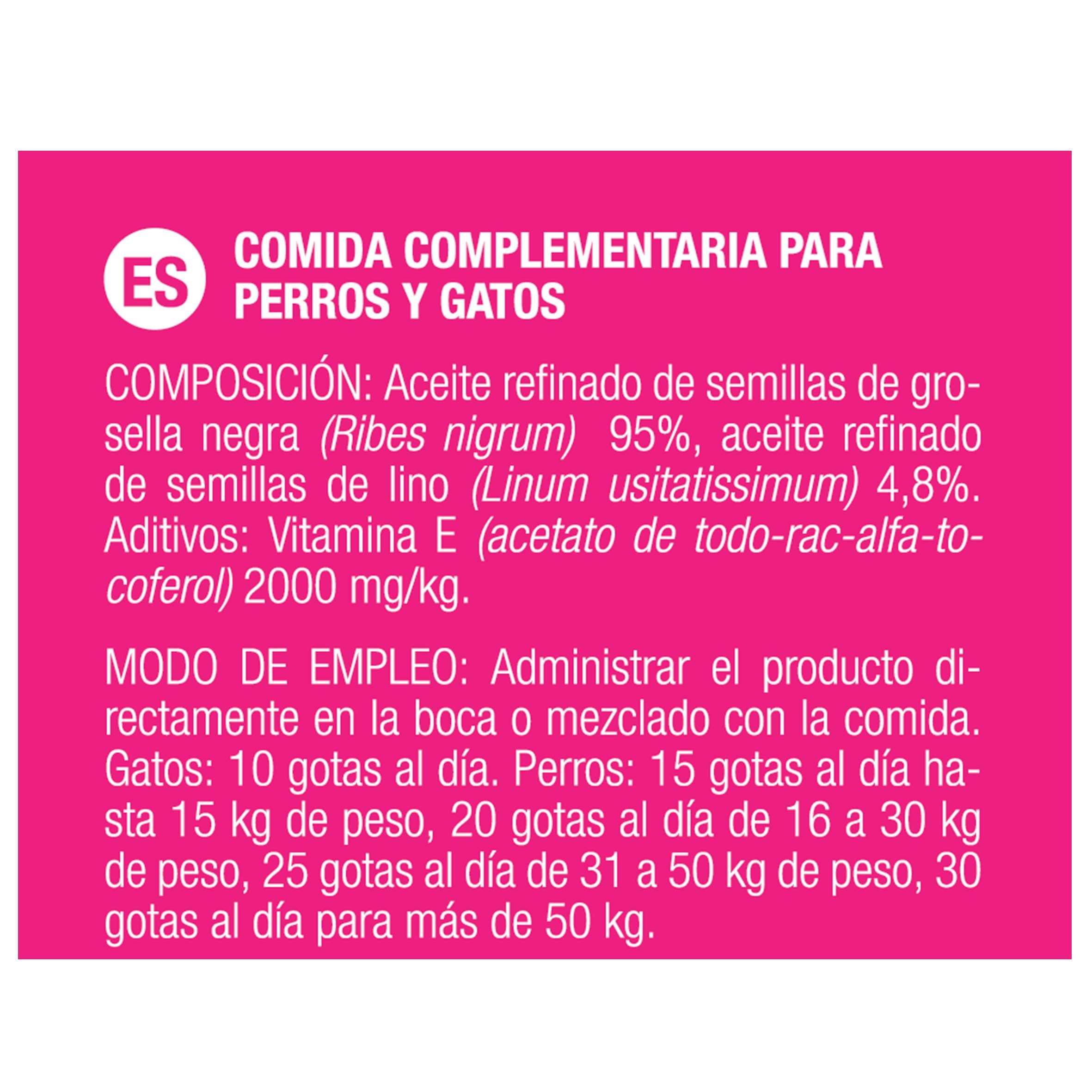 Derma-Care Ribes Complex 95% - Suplemento para Perros y Gatos, Apoya la Piel y el Pelaje - Omega 3 para Perros - Vitamina E para una Piel Sana - Suplemento para Dermatitis