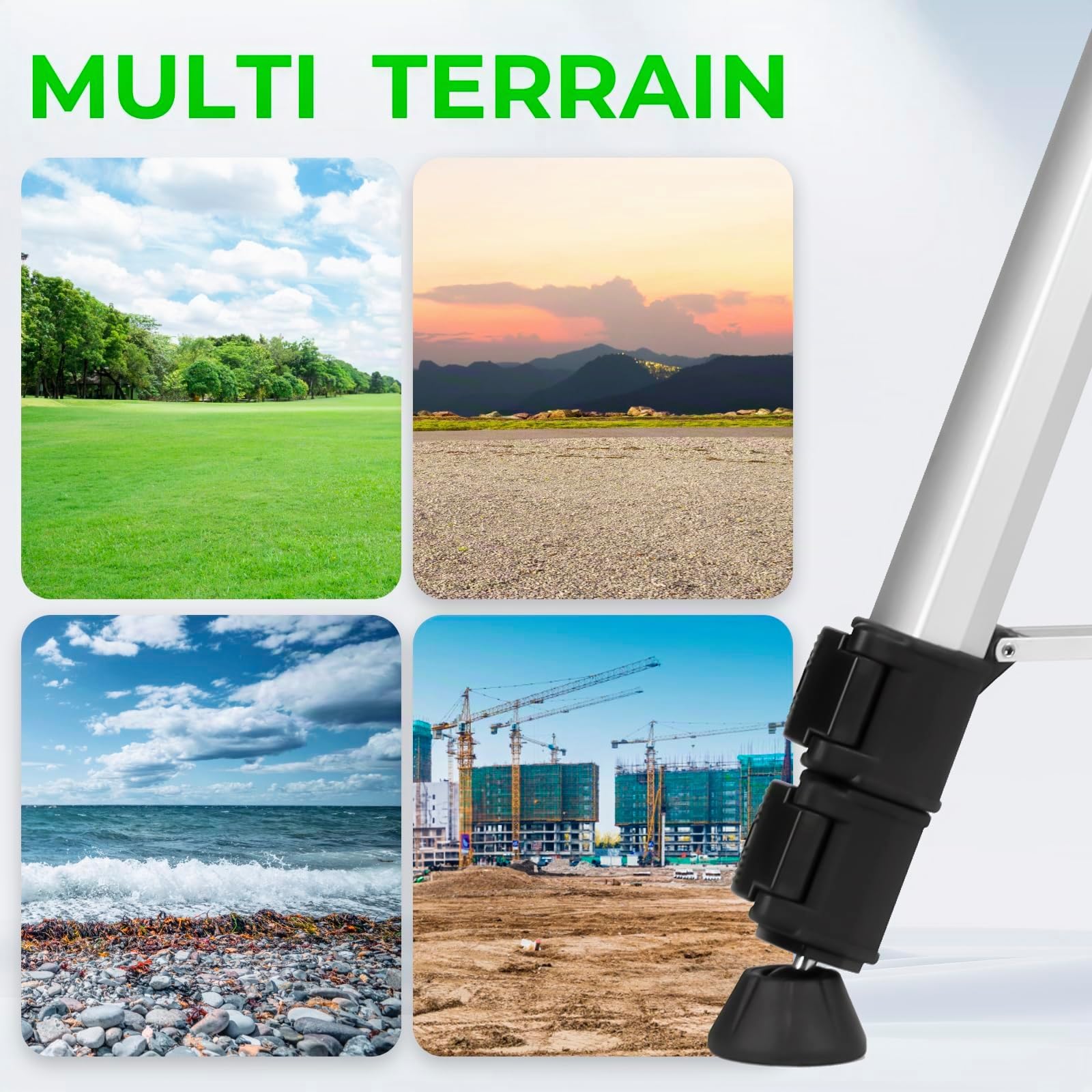 Huepar Pro Trépied de niveau laser (Hauteur: 83-230cm, Filetage: 1/4" et adaptateur écrou 5/8") avec tête pivotante à 3 voies, poignée portable, niveau à bulle, plaque de dégagement rapide-TP230