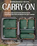 Compression Packing Cubes for Travel- Packing Cubes and Travel Organizers, Green and Brown, 6Piece, Classic - 8