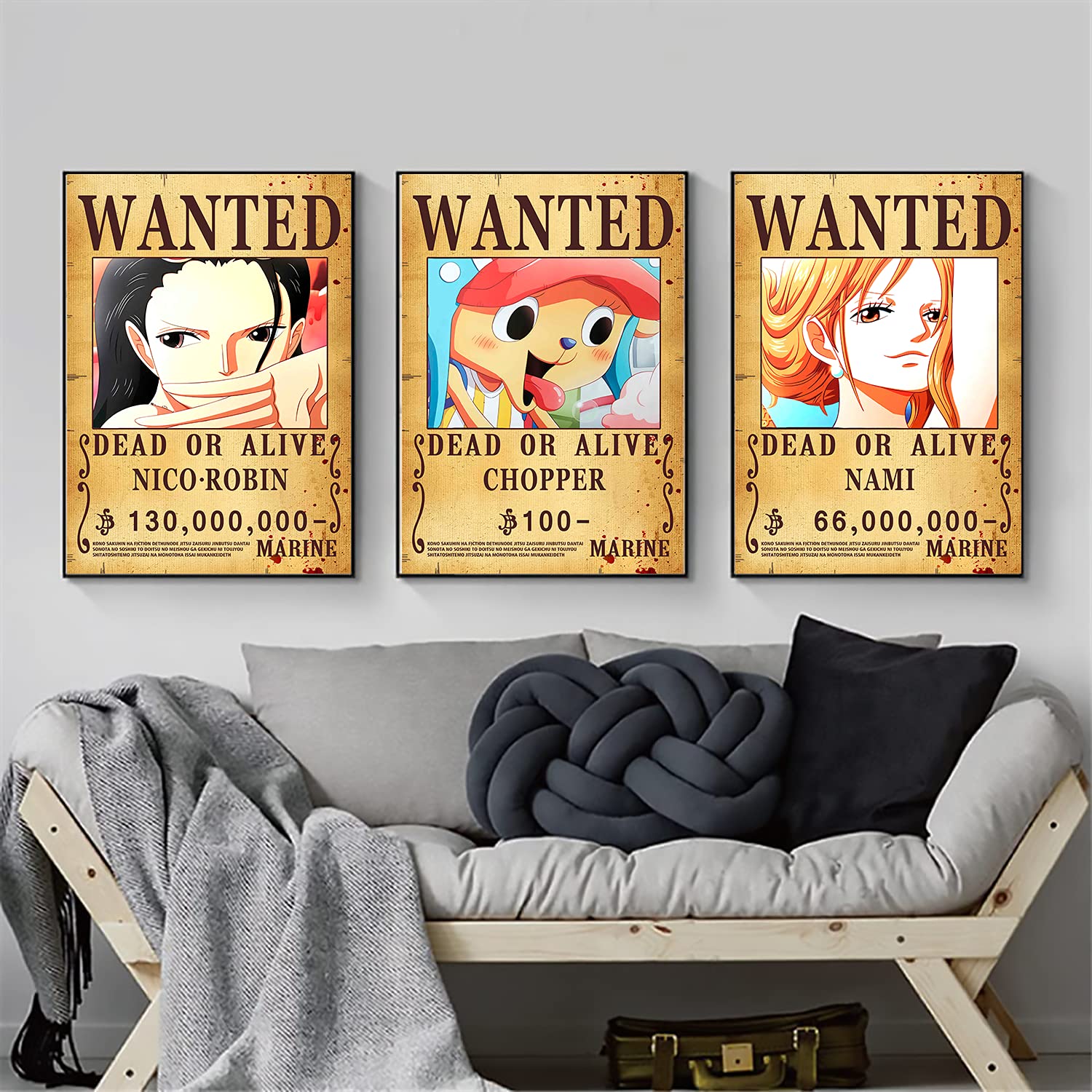 Amazon.co.jp: 10ピース 28.5cm×19.5cm ワンピース 海賊 Wanted 