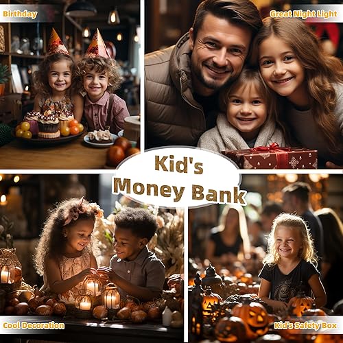 Miniatura 6 de Alcancía para niños y niñas, caja de ahorro de dinero para niños de 8 a 12 años, caja de ahorro de dinero electrónico con contraseña, mini caja