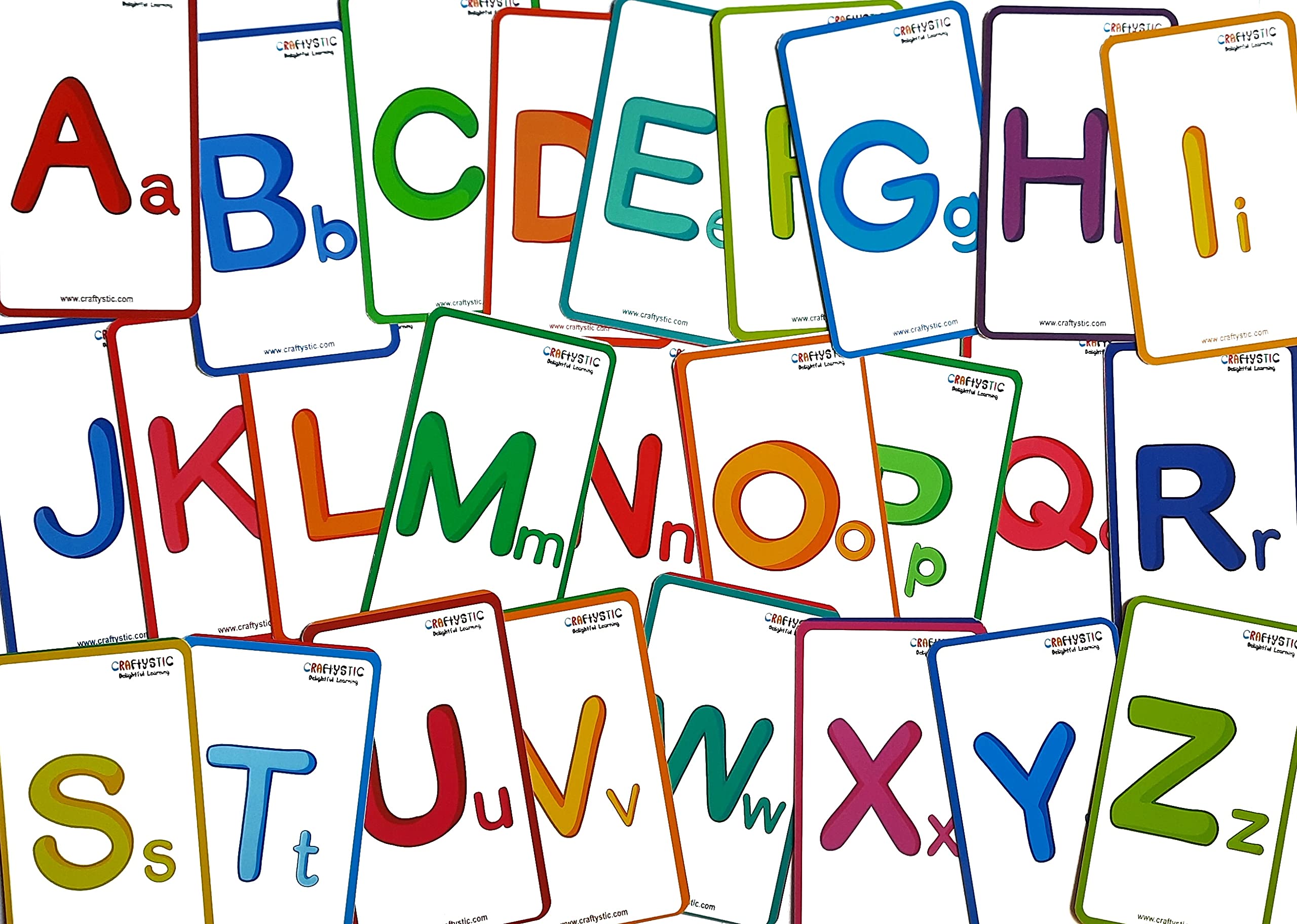 Buy ABC Alphabet Flashcards by Craftystic Learn Capital Letters