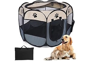 8-Panel Foldable Dog Playpen Pet Kennel for Indoor/Outdoor (Small, Grey)