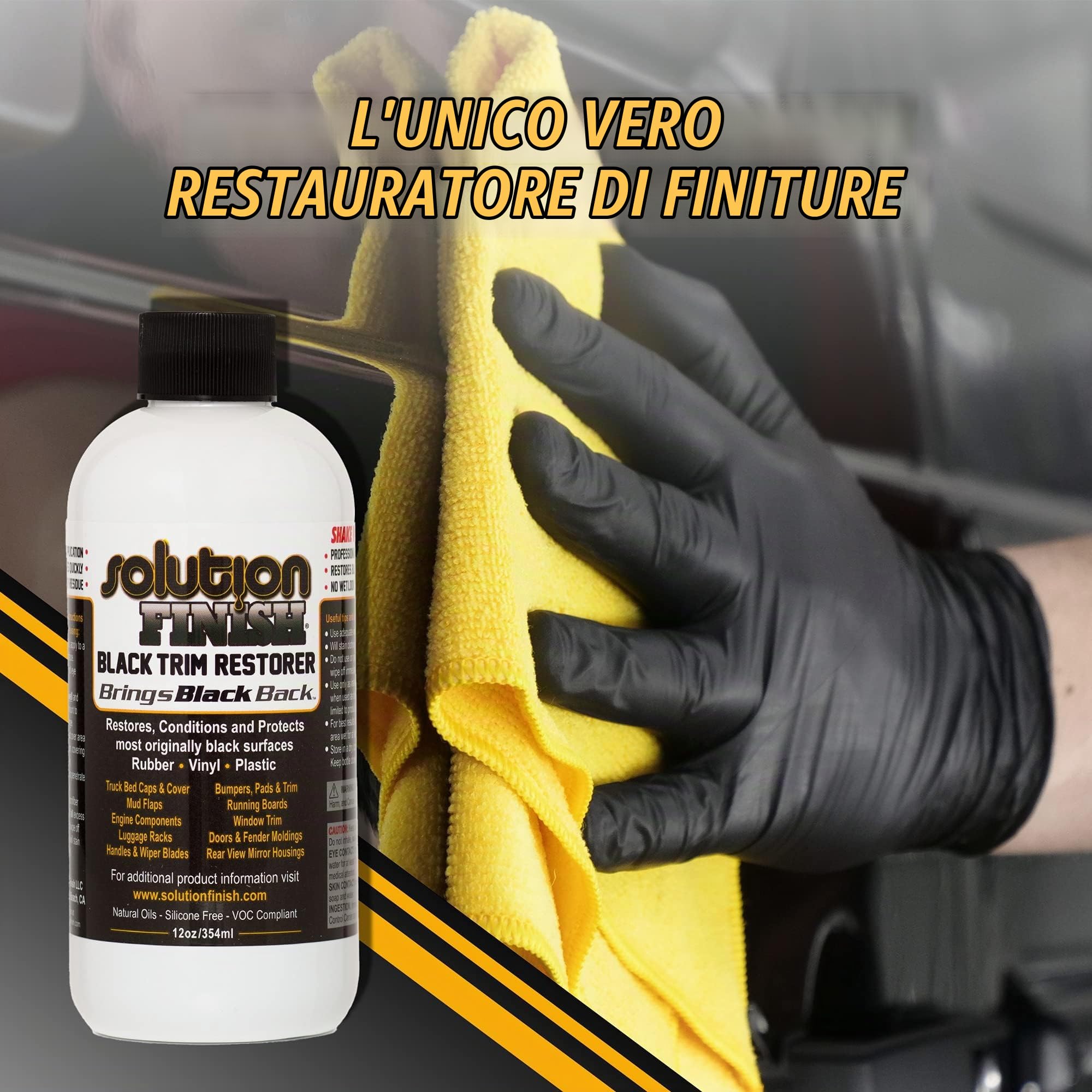 Solution Finish Black Plastic & Vinyl Restorer 12 oz. by Solution Finish