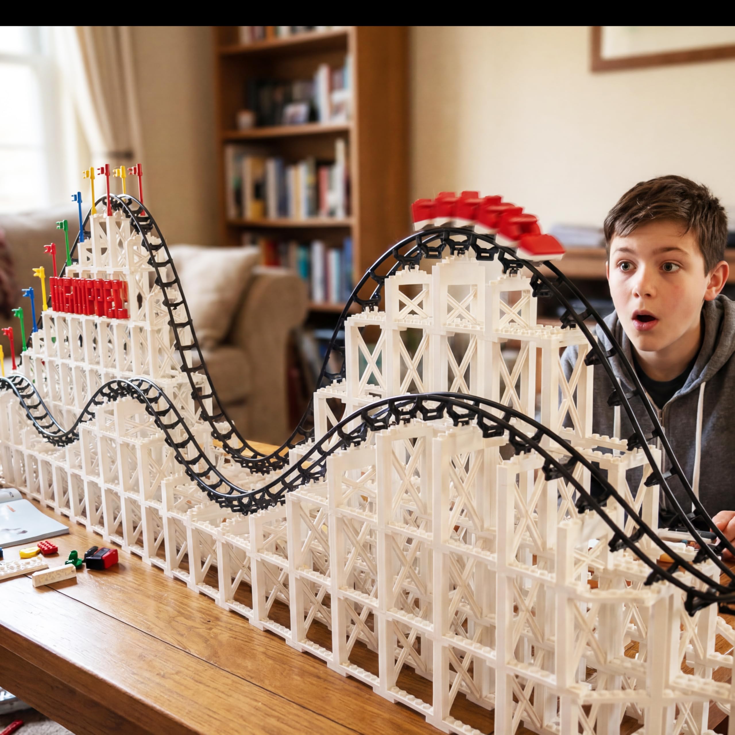 Amazon.com: CDX Blocks Big Dipper Roller Coaster Model Kit – 1600+
