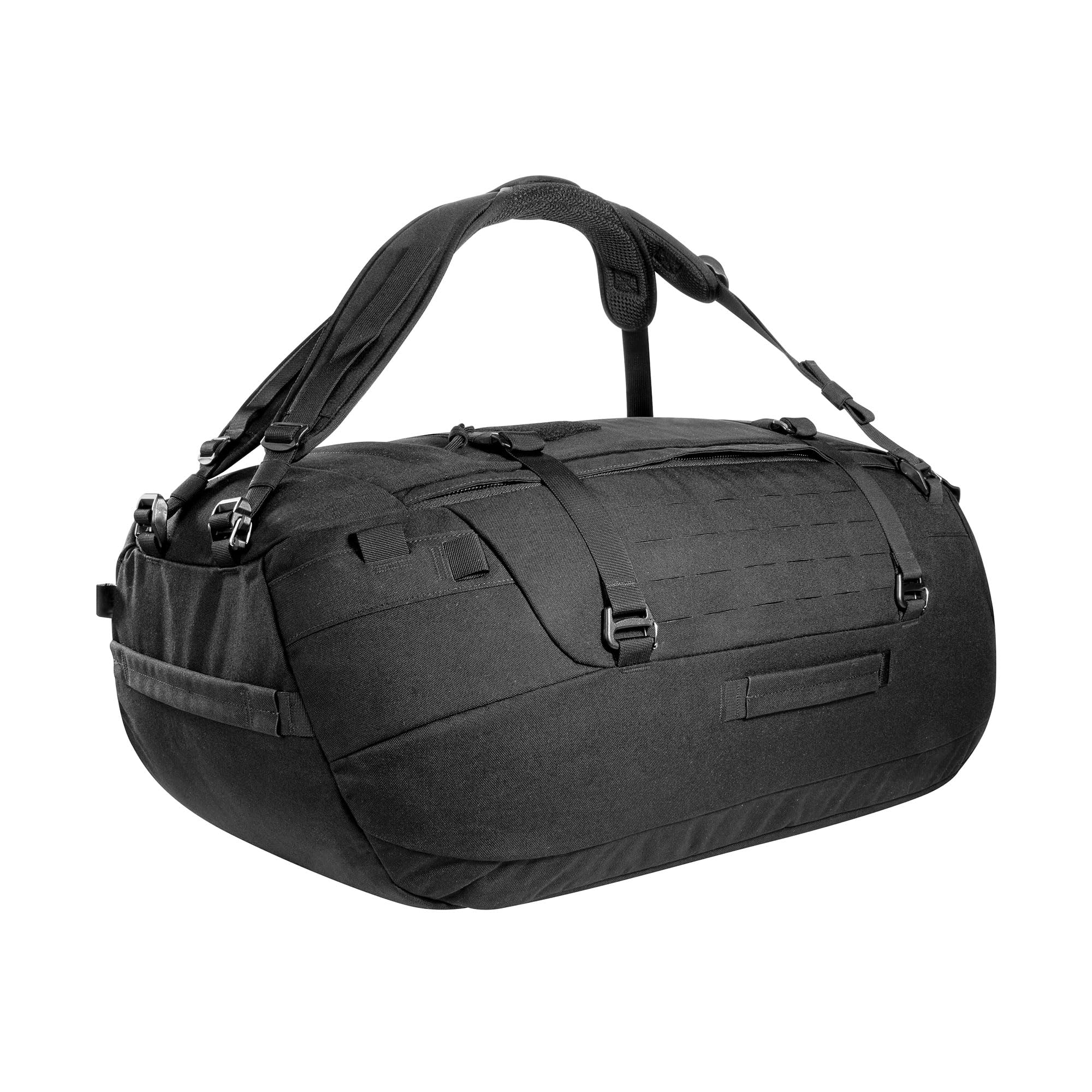Tasmanian Tiger TT Duffel 65 l taktyczna torba podróżna Duffel Bag dla mężczyzn z funkcją plecaka i systemem Molle, zamykana, pojemność 65 l, czarny, 70 x 36 x 28 cm
