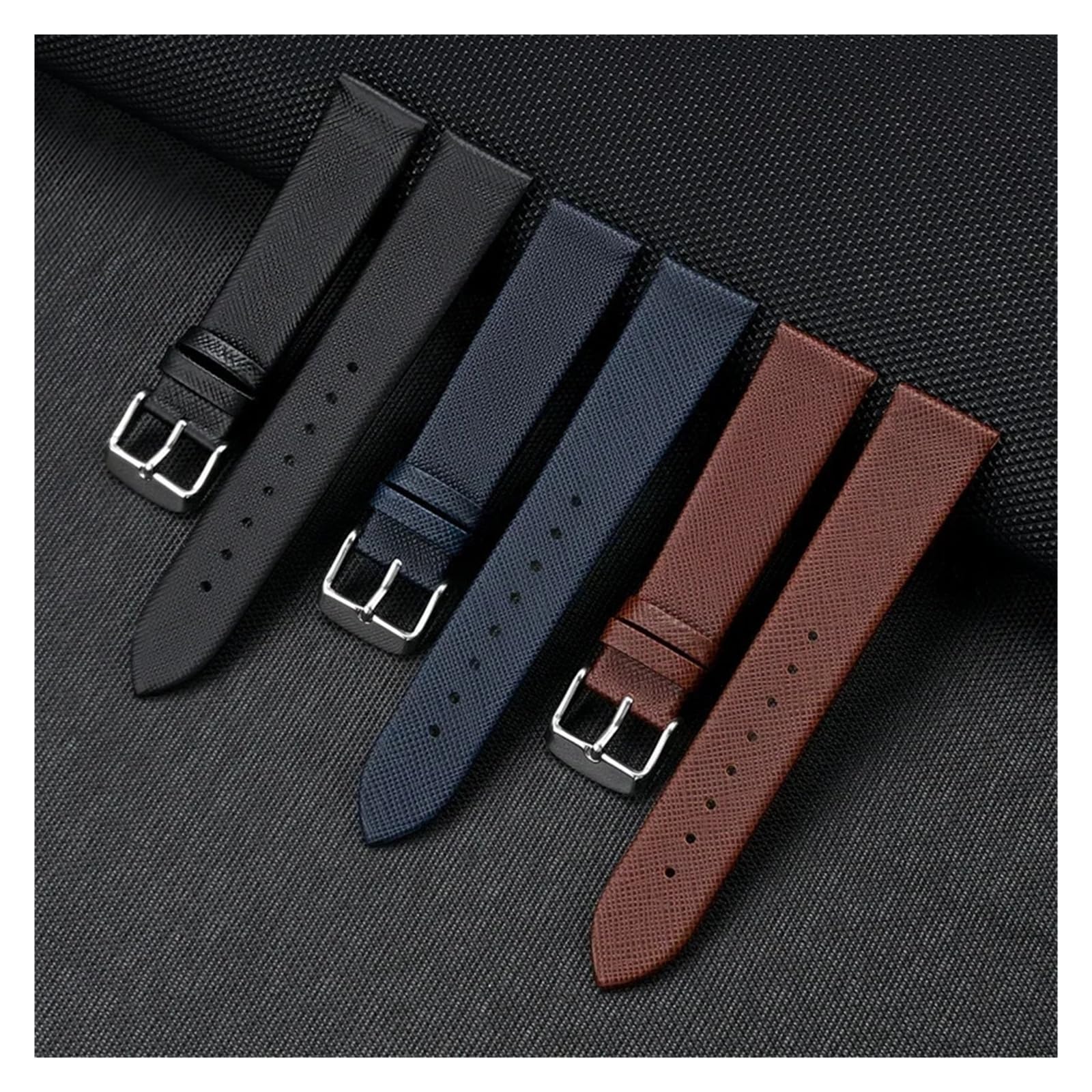 LUGEMA Bracelet En Cuir Véritable Souple De 12 À 22 Mm For Hommes Et Femmes, Compatible Avec Les Montres Connectées. Accessoires For Montres Connectées.