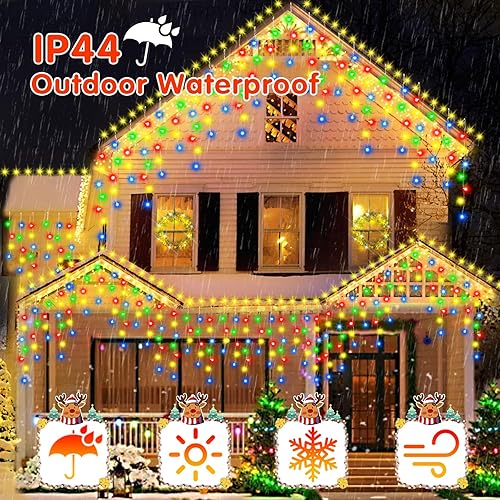 Miniatura 4 de Luces de Navidad de 62 pies para exteriores, 486 luces LED para exteriores, impermeables, enchufables, con 8 modos y temporizador, cadena de luces
