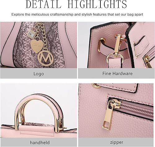 Miniatura 7 de MKF Collection Mia K - Bolso de mano con asa superior de cuero vegano para mujer