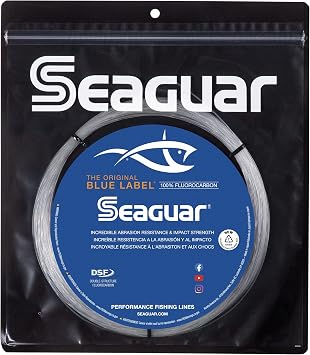 Seaguar Blue Label Big Game Saltwater Fishing Leader Line, 100% Fluorocarbon