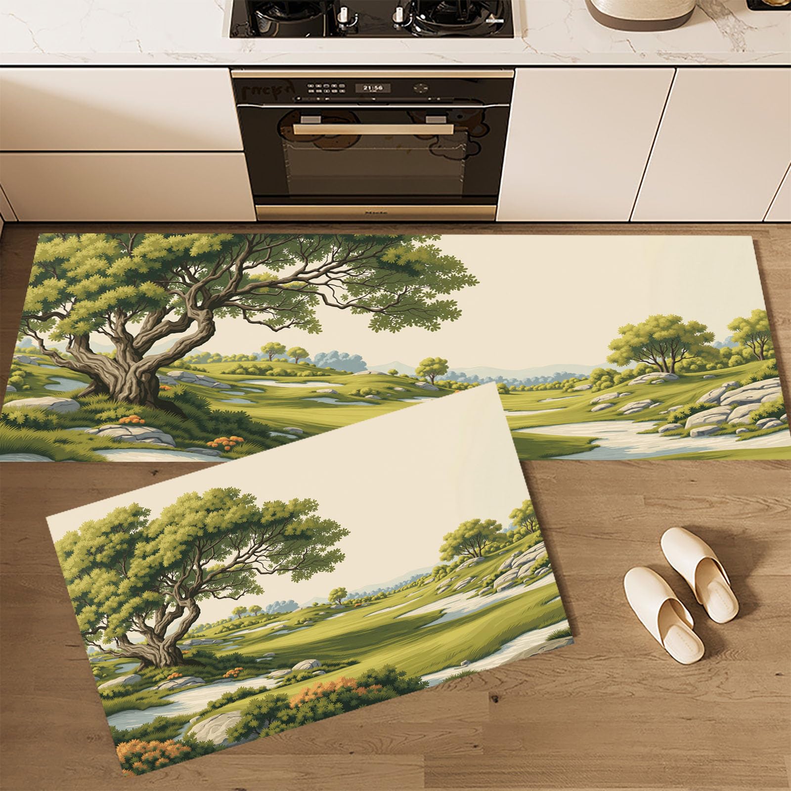 Tapis de cuisine paysages naturels 43x75 43x150cm absorbant