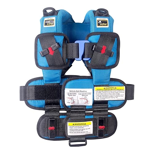 Miniatura 13 de RideSafer - Asiento de coche pequeño negro, ligero, compacto, portátil, perfecto para viajes y seguridad diaria de los niños