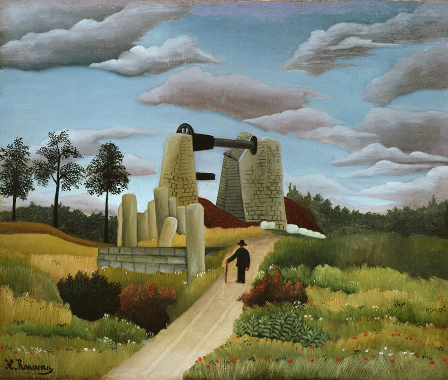 SERENDIPITP Vintage Wall Art Canvas Nordic Poster Canvas Print Picture the Quarry by Henri Rousseau Wall Art Poster for Home Decor 60x90cm