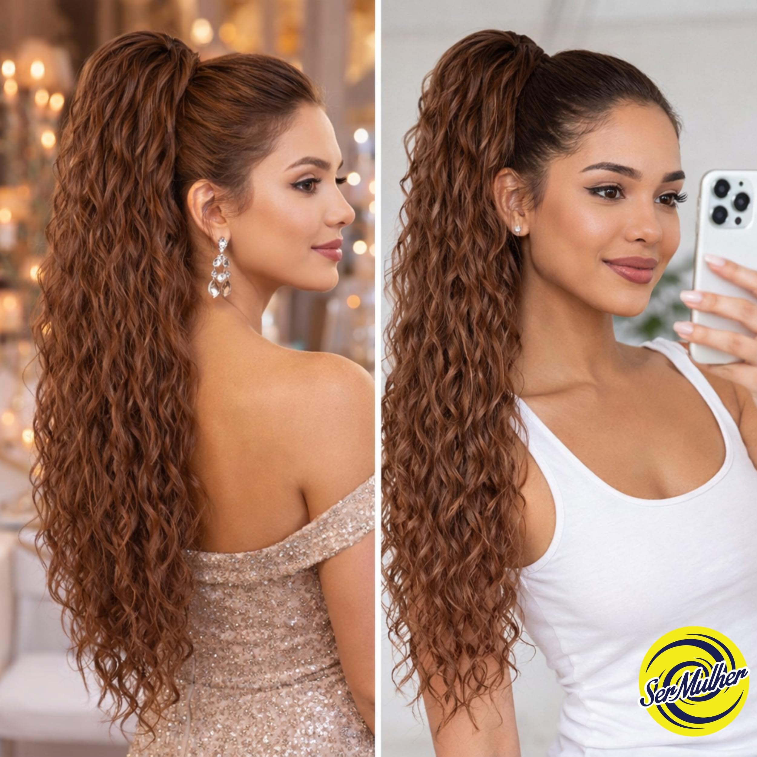JACY Coda Capelli Extension Riccia 70 cm Peso 146 g Termofibra Naturale Nera