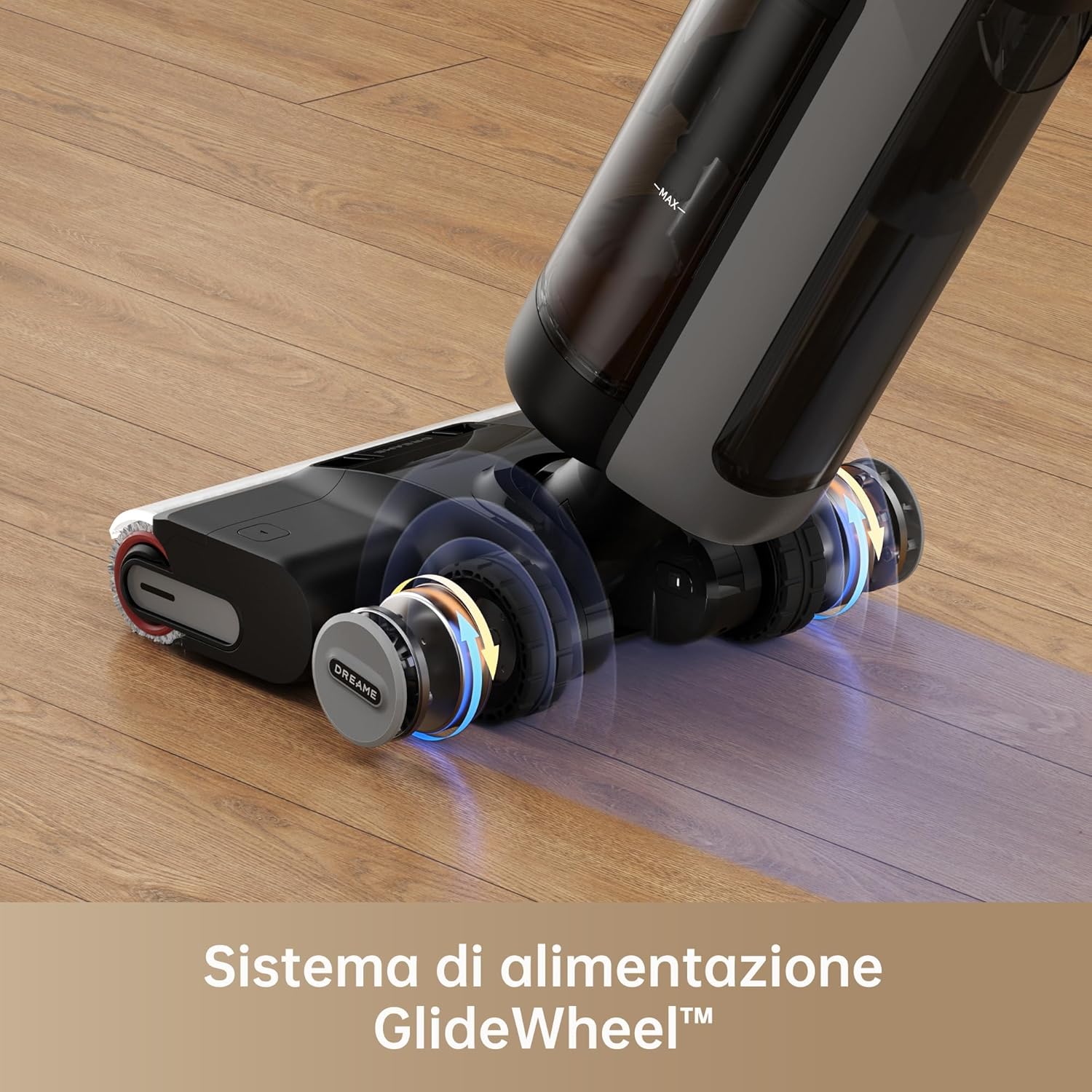 Dreame H13 Pro Aspirapolvere Lavapavimenti Lavaggio a Spazzola 60 °C, 30 min di Asciugatura ad Aria Calda, Auto-Pulizia a Doppia Rotazione, 18.000 Pa, Pulizia Edge-to-Edge, GlideWheel™, Spazzola a LED - Immagine 3