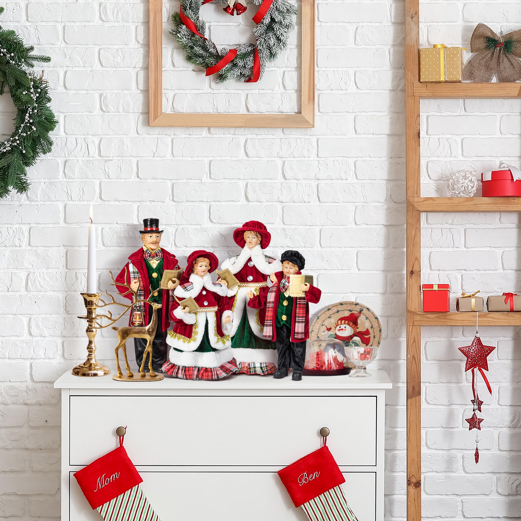 KI Store 4 Stuck 45cm chor Figuren Weihnachten deko für Christbaumschmuck für Weihnachts Dekoration
