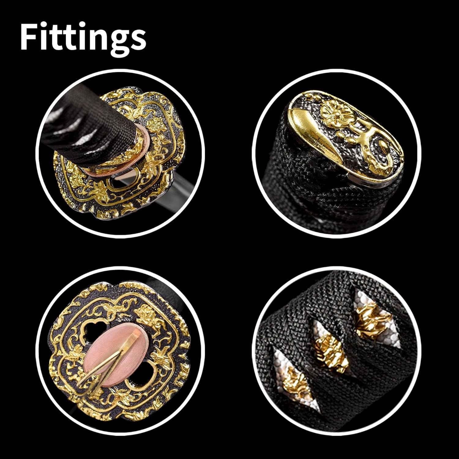 Katana Sword - 41" Full Tang Real Samurai Sword, Handmade Clay Tempered Spring Steel, Razor Sharp Japanese Samurai Swords Impressive Gift for Adults/Men - Image 4