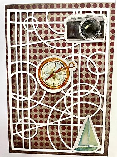 Miniatura 4 de Mvchifay Plantillas de metal para álbumes de recortes, plantilla de grabado de acero al carbono para hacer tarjetas de papel (marco de fondo