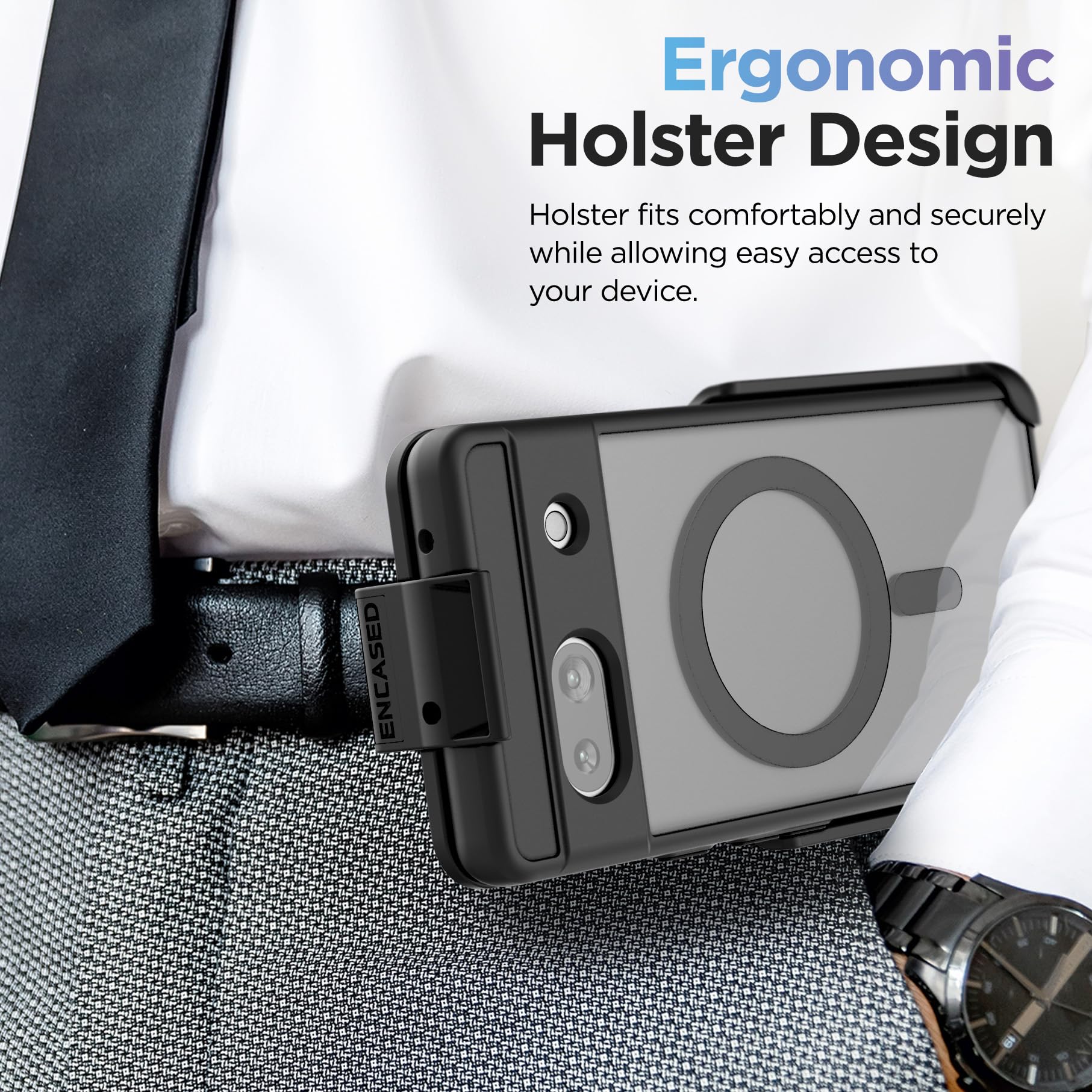 ENCASED Funda magnética diseñada para Google Pixel 7 PRO - Compatible con carga MagSafe y accesorios (transparente