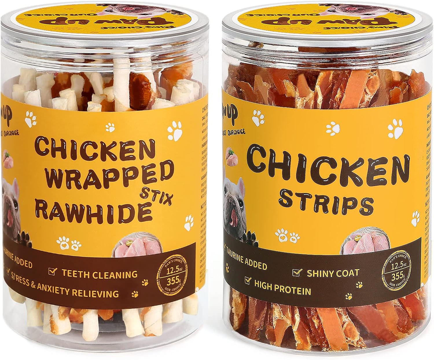 PAWUP Chicken Jerky Strips Dog Treats, Chicken Wrapped