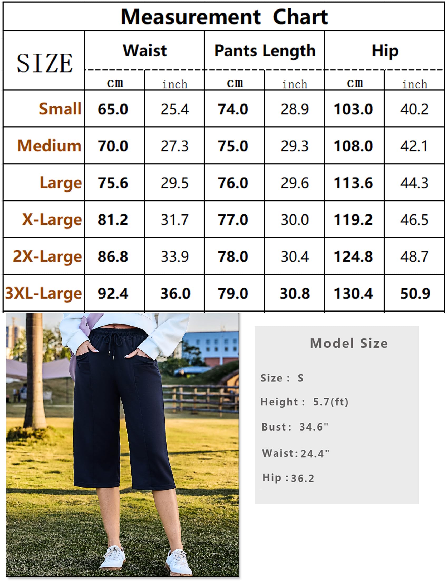 Demegimi Damskie spodnie dresowe 3/4 Capri spodnie bawełniane sportowe z wysokim stanem letnie spodnie pirackie z kieszeniami do jogi i biegania