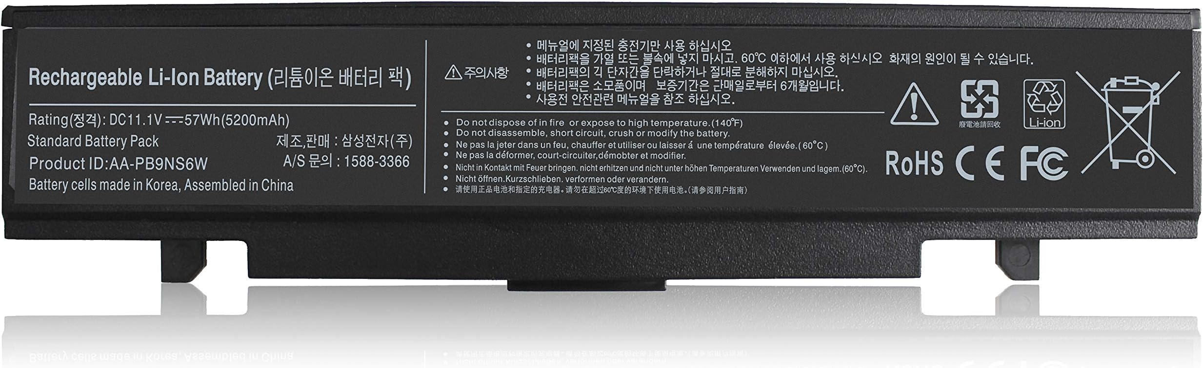 Easy&Fine New Laptop Battery for Samsung NP-RV515 NP-RV511 NP-RV711 NP-P510 NP-P530 RV510-S01 RV511-A01 RV511-S03 NP350E7C NP350V5C NP355E5C AA-PB9NC6B AA- PB9NC5B AA-PB9NS6B,