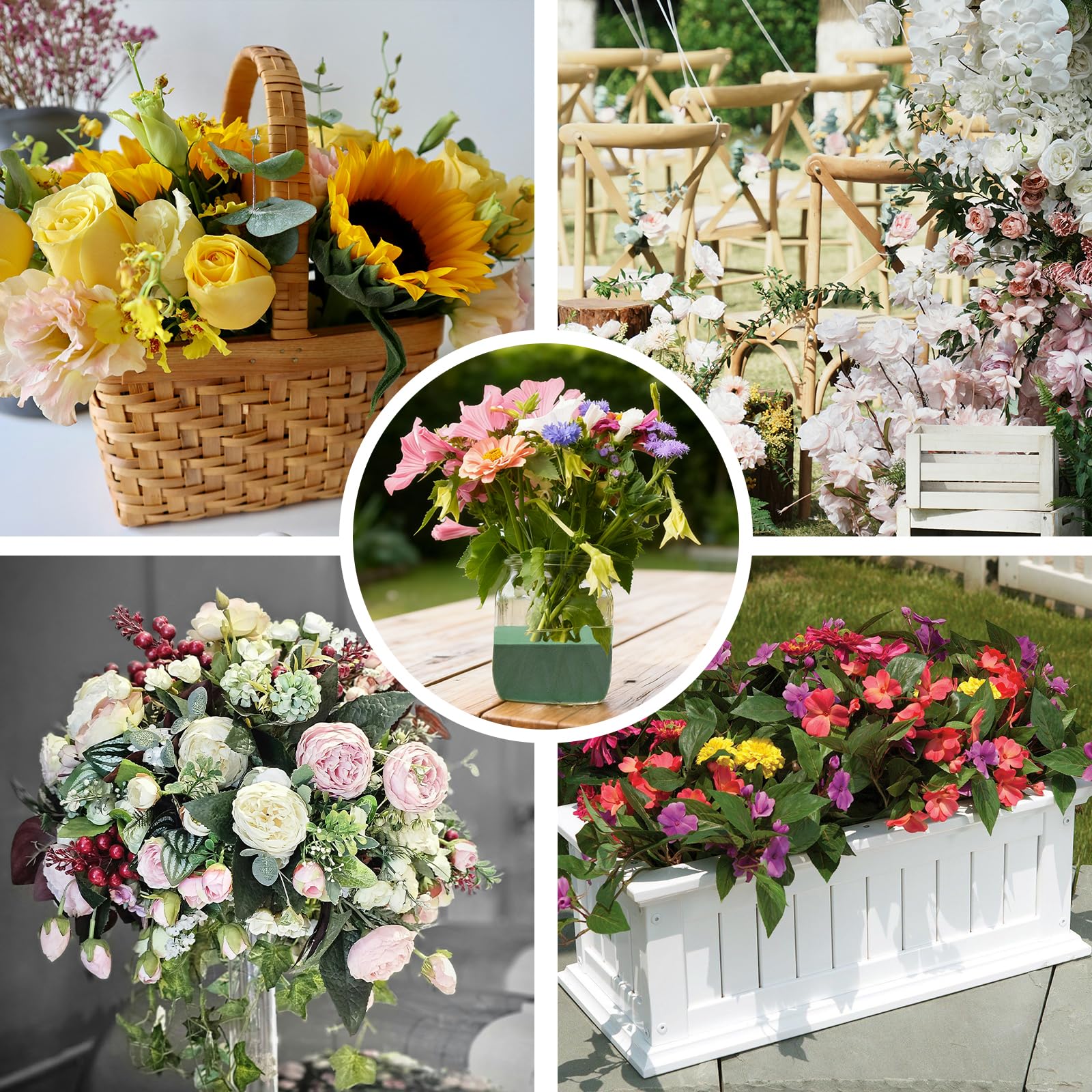 3 Stück große Blumenschaumblöcke, nass und trocken, grüner Schaumstoff für frische und künstliche Blumenarrangements, Bastelbedarf für Hochzeit, Zuhause, Blumensträuße und Blumenprojekte