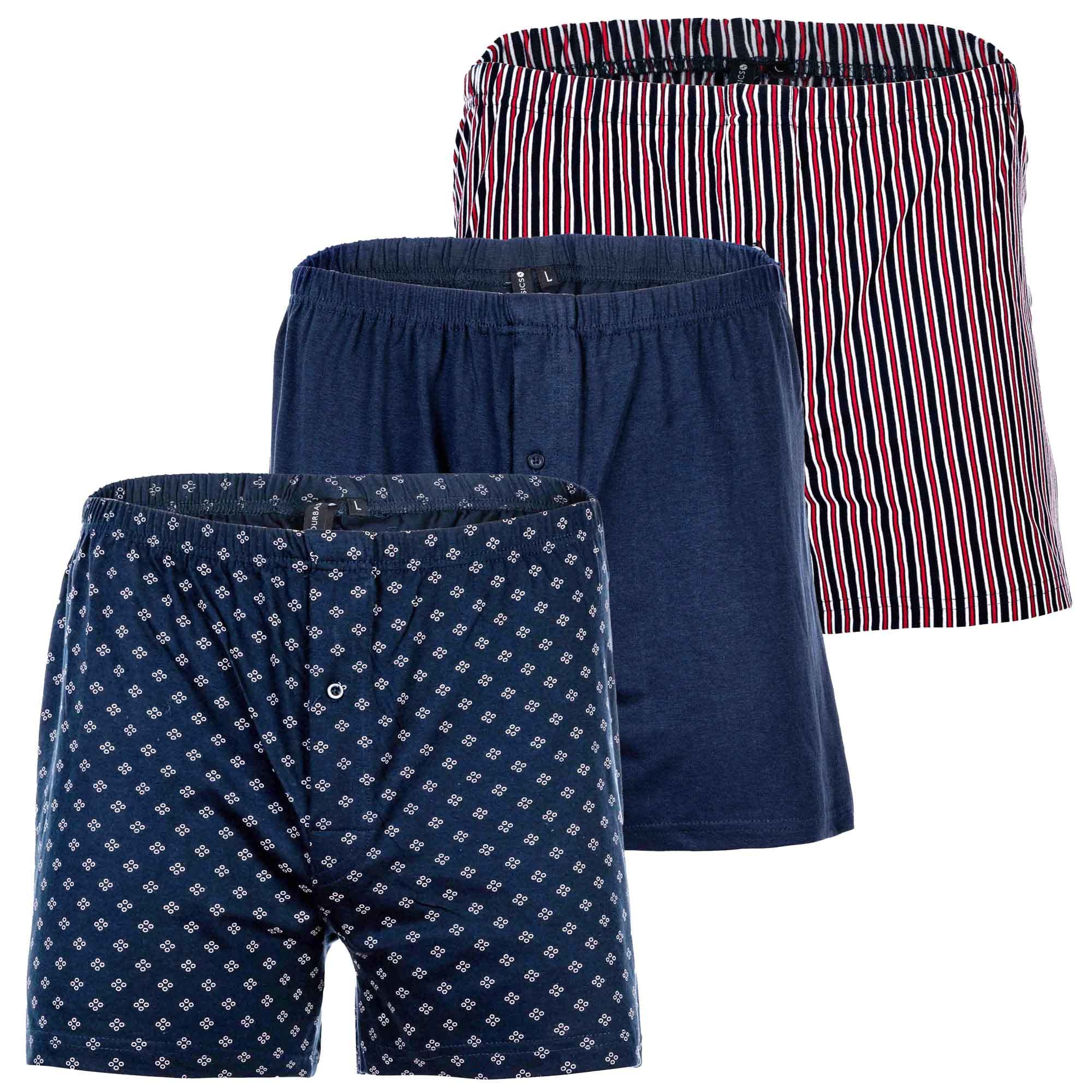 Calzoncillos bóxer de hombre transpirables de algodón con botón pack de 3 8