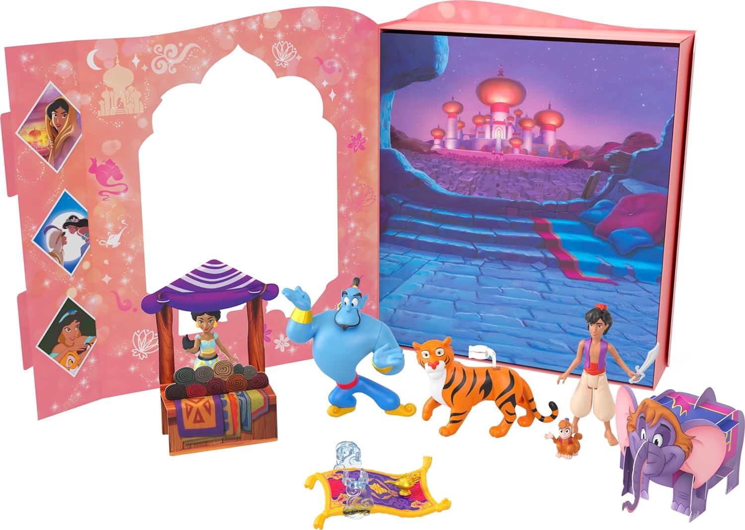 Disney Princess Toys, Jasmine Story Pack con 6 personajes clave