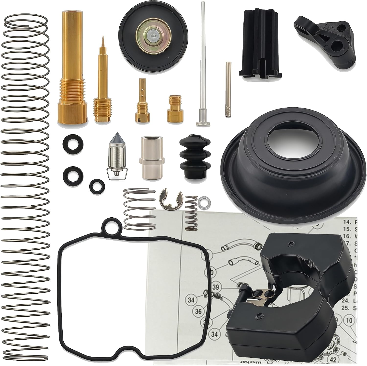 Rebuild Kit Replacement for Harley Davidson Sportster 40mm XL883 XL1200 CV40 27421-99C 27490-04 CV 40mm Carb Repair Kit 27421-99A,CV40 Rebuild Kit,CV Carb Rebuild Kit,CV Carb Jet Kit 27006-88