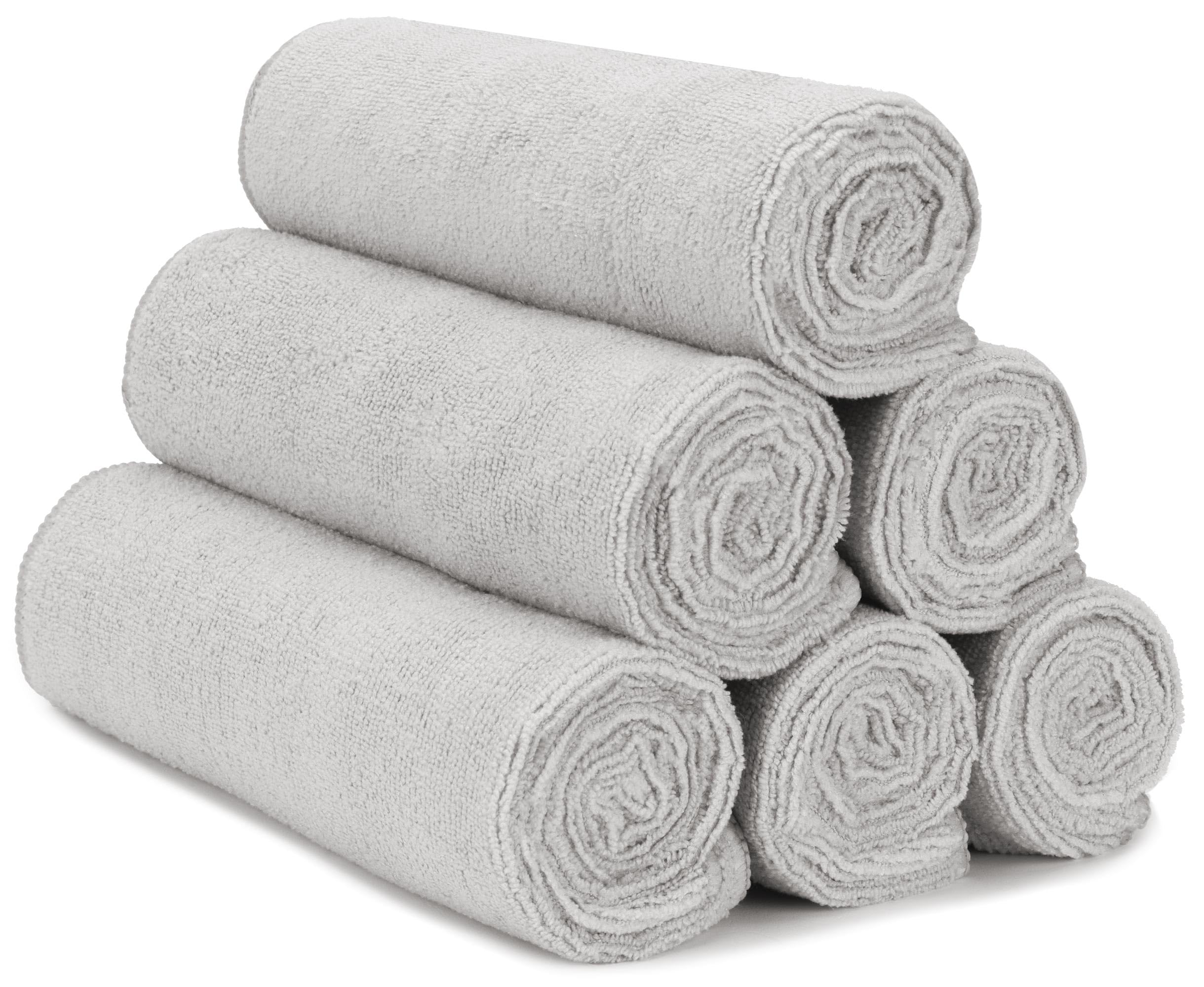 - Microfiber Gym Towels, Yoga Towel for Home and Gym Bag, 16 Inch x 27 Inch, 6 Pack