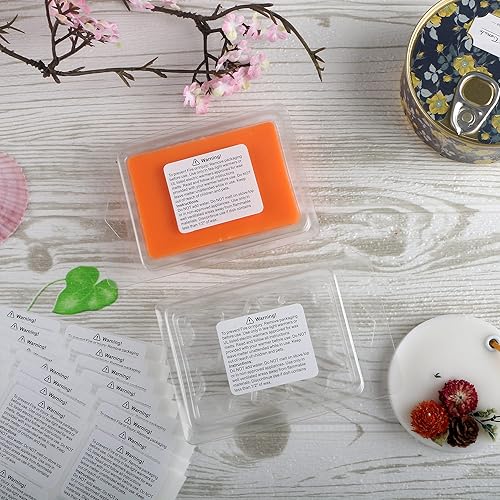 Miniatura 2 de MILIVIXAY 500 etiquetas de advertencia de cera derretida, etiqueta de advertencia de vela para almeja, 1.8 x 1.5 pulgadas.