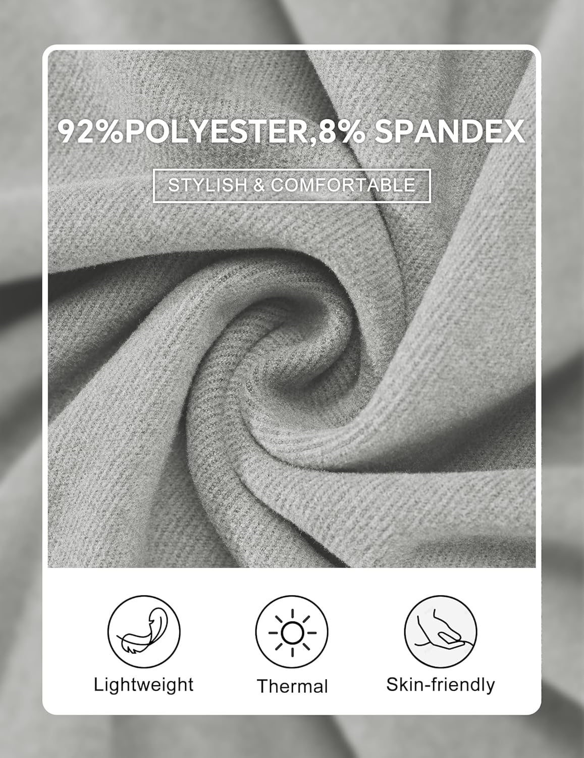 Vssjavun Mens Mock Turtleneck Long Sleeve Shirts Casual Slim Fit Undershirt Lightweight T-Shirt for Outdoor & Business - Image 7