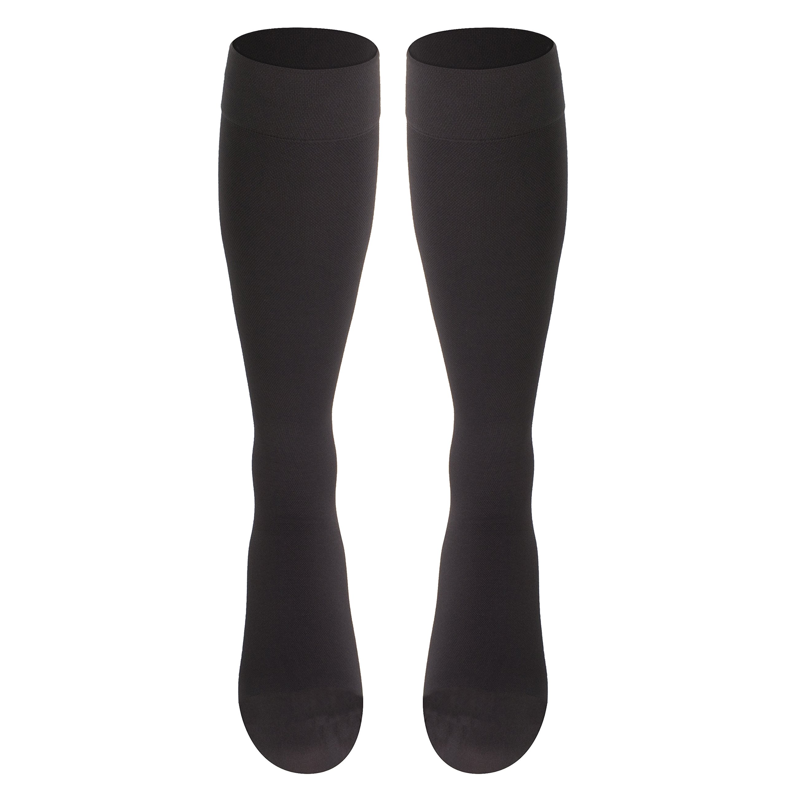 NuVein Medias de compresión médicas, soporte para mujeres y hombres, longitud hasta la rodilla, puntera cerrada