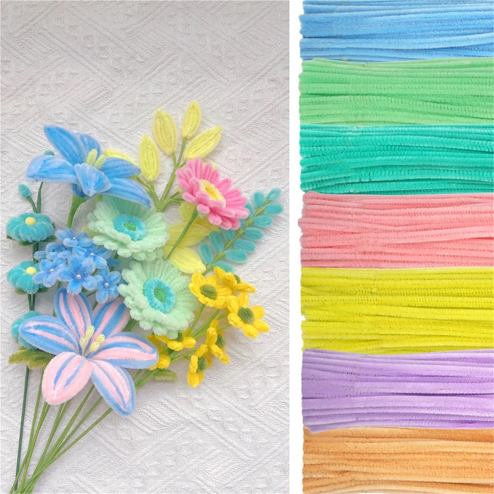 Cure-Pipes pour Loisirs créatifs, Cure-Pipes 100 pièces 7 Couleurs 30cm tiges Chenille Bricolage projets Scolaires d'artisanat(Mixed color-700pcs)