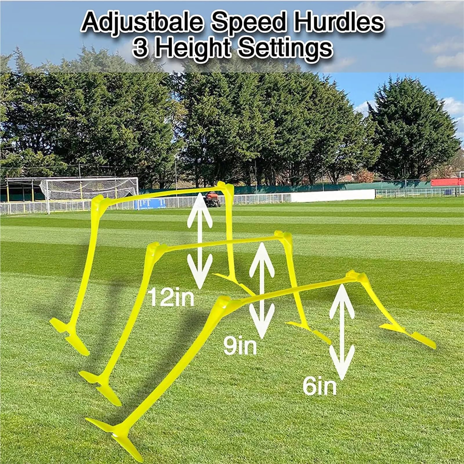 Vallas De Agilidad 6PCS Portable Sports Training Agility Hurdles Soccer Football Plyometric Speed Hurdles Foldable Collapsible Hurdle(Lake Blue)