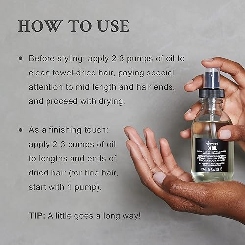 Miniatura 4 de Davines OI Oil  Weightless Hair Oil Perfect for Dry Hair Coarse  Curly Hair Types  Conrol Frizz  Soft Shiny Hair