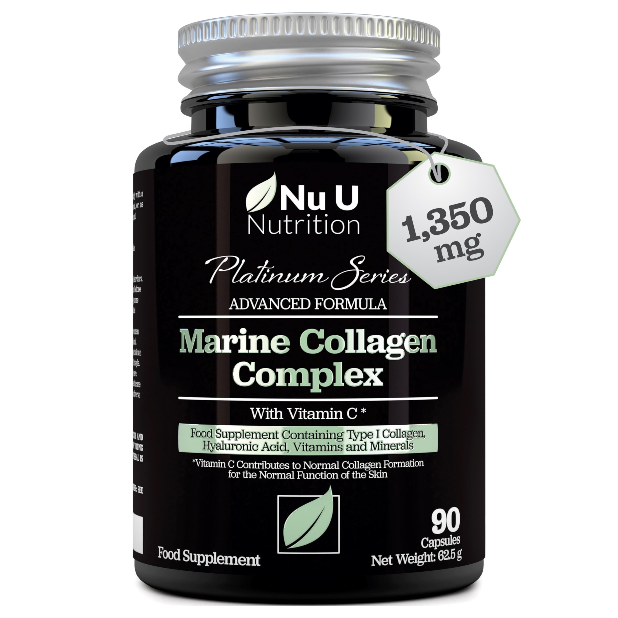 Buy Marine Collagen with Hyaluronic , C 90 Hydrolysed s (not s