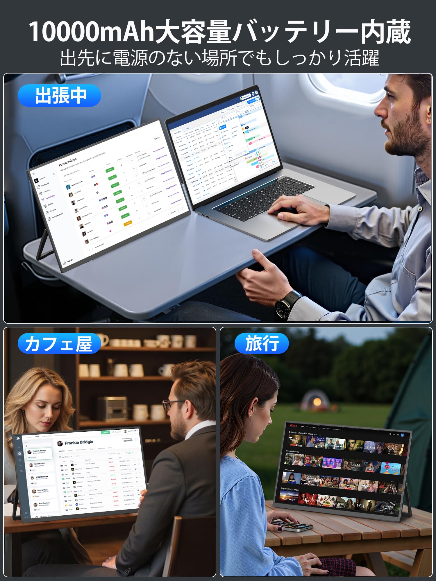 Amazon.co.jp: KEEPTIME ワイヤレス モバイルモニター 18.5インチ 1920