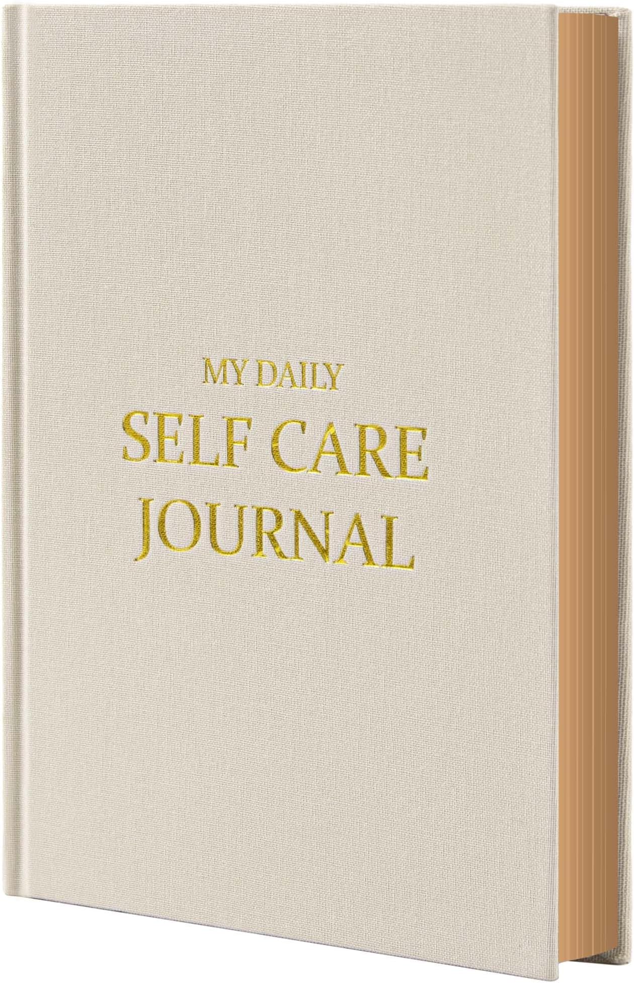 Self-Care Journal Book, Gratitude Journal, Happiness A5 Notebook Fabric Book Planner, A Daily Diary for Women with Guided Self Reflection Prompts