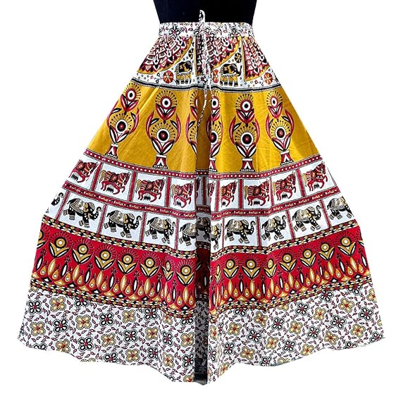 Flared Printed Cotton Skirt for Women's | Pack of 1