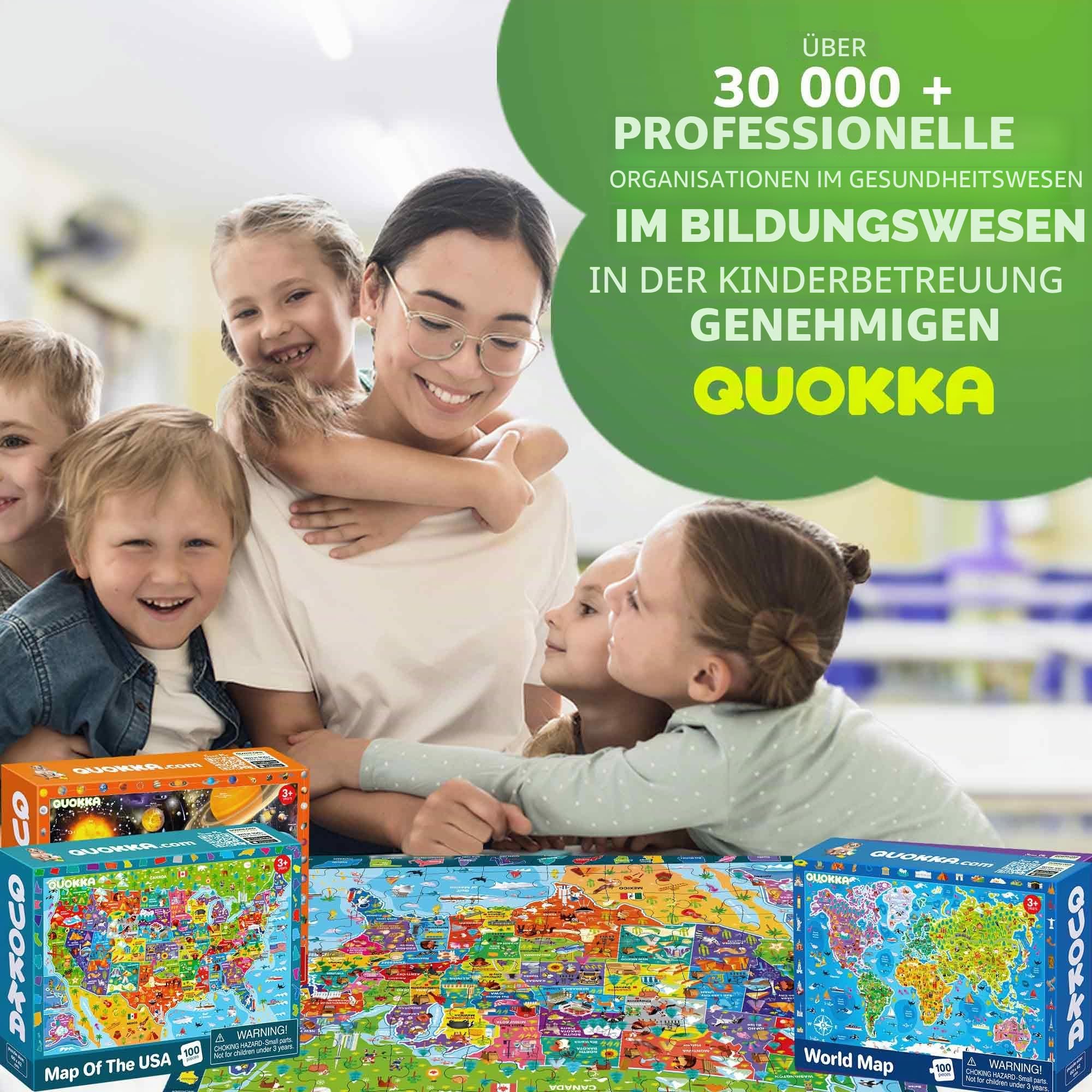 Quokka 100 Teile Puzzle ab 4 5 6 Jahre – 3 Groß Spiele für Mädchen und Jungen (Boden Puzzle)