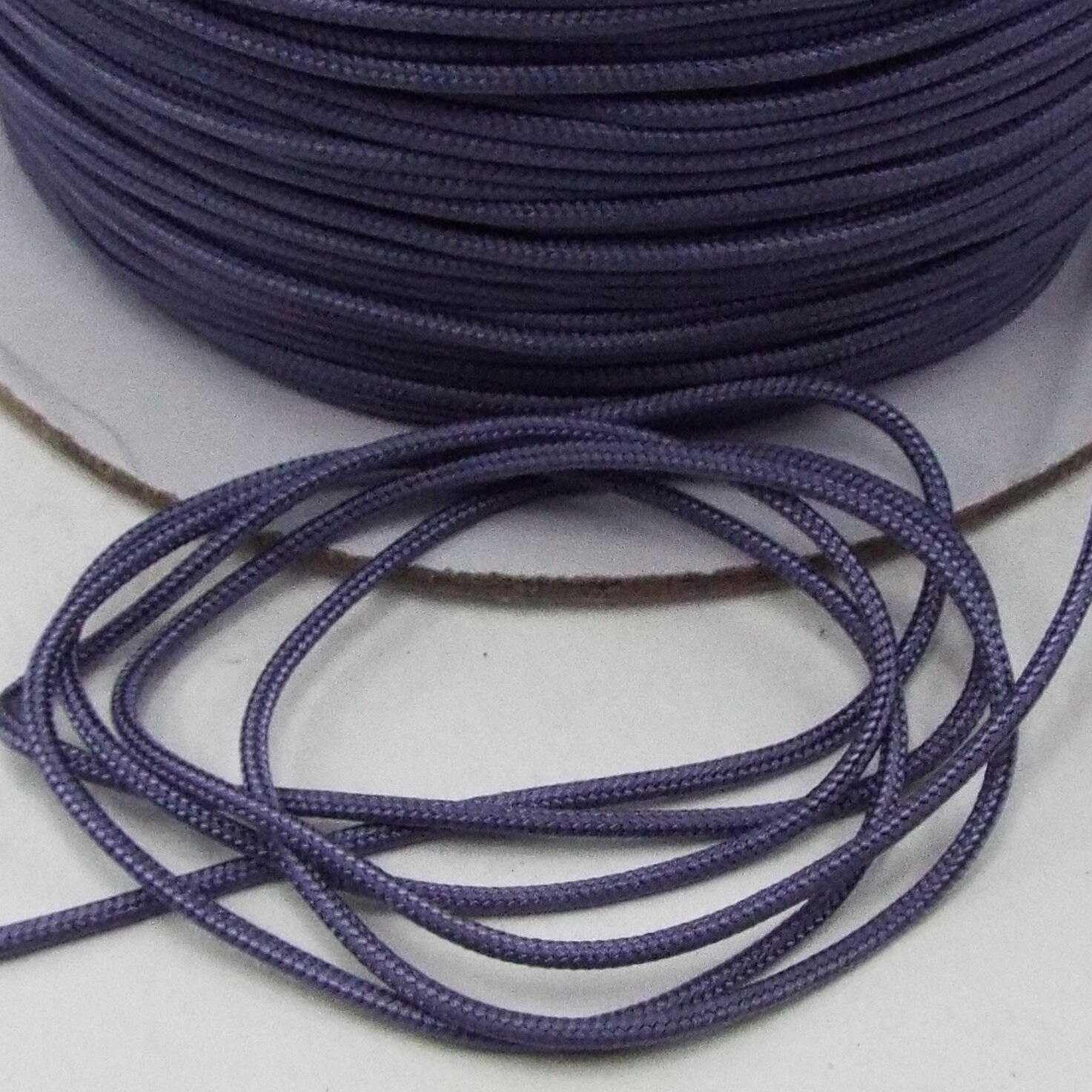 2mm Cord Blind Braided 201D, 751 Dusky Lavender Purple, 20 Metres