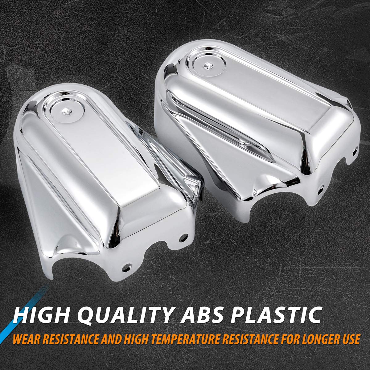 KATUR Tappo Copri ASSE Posteriore Tappo Forcellone in Plastica ABS Bar Shield Compatibile con Harley Softail Flstc Flstn 08-Later (Argento)