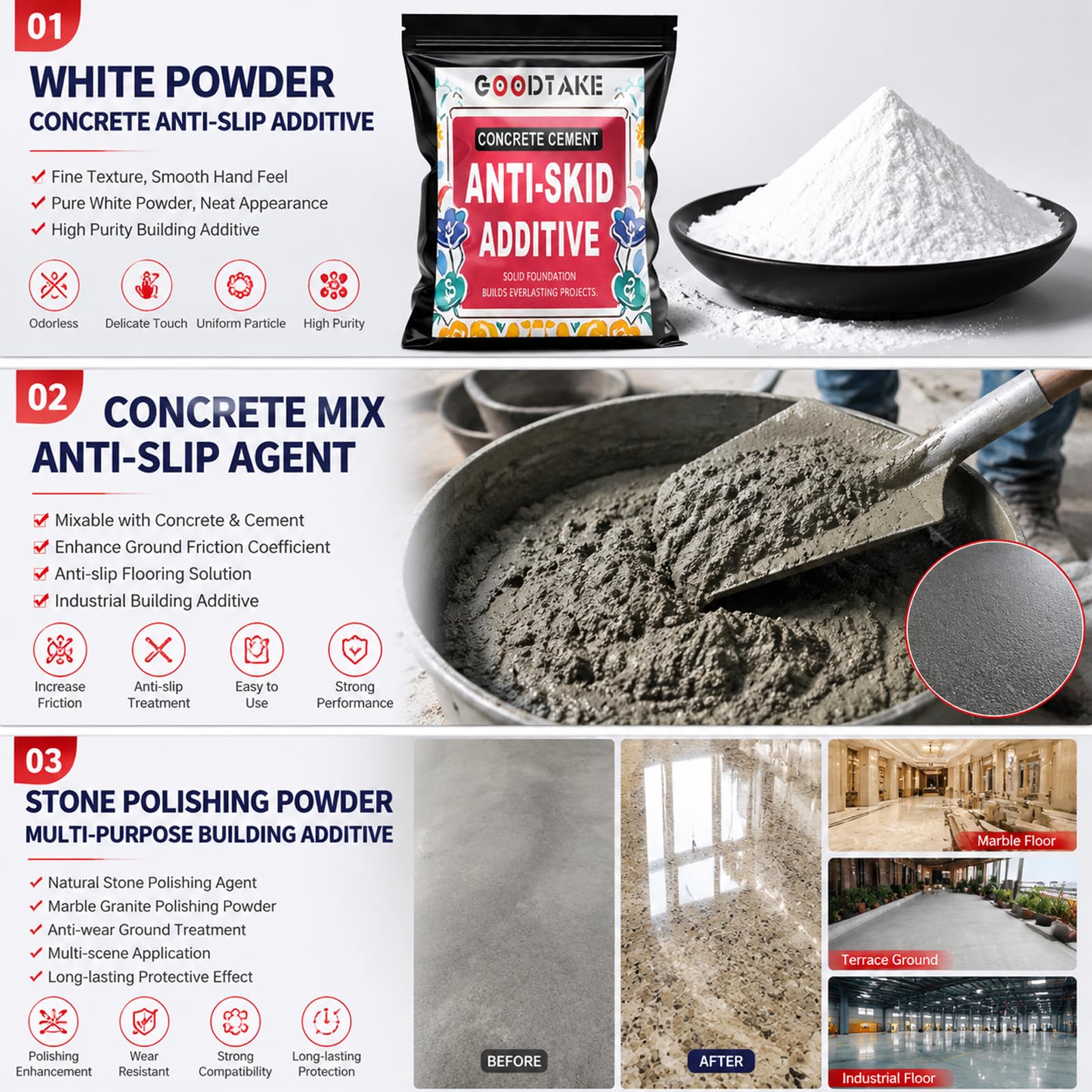 Concrete Anti-Skid Additive - Non-Slip Grip -6