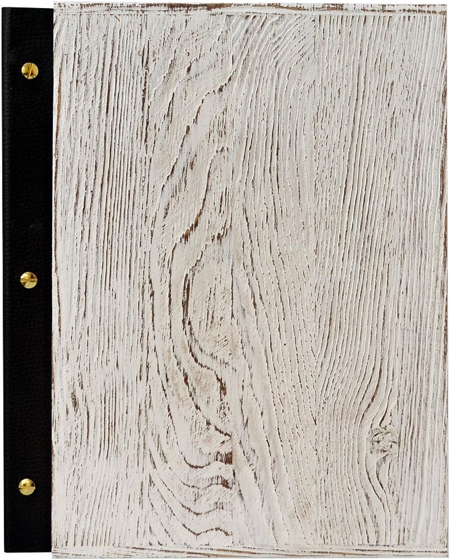 DWA WOODEN MENU HOLDER A4 RESTAURANT PUB HOTEL DISPLAY SIGN NAME or LOGO LASER ENGRAVING (Shabby Chic)