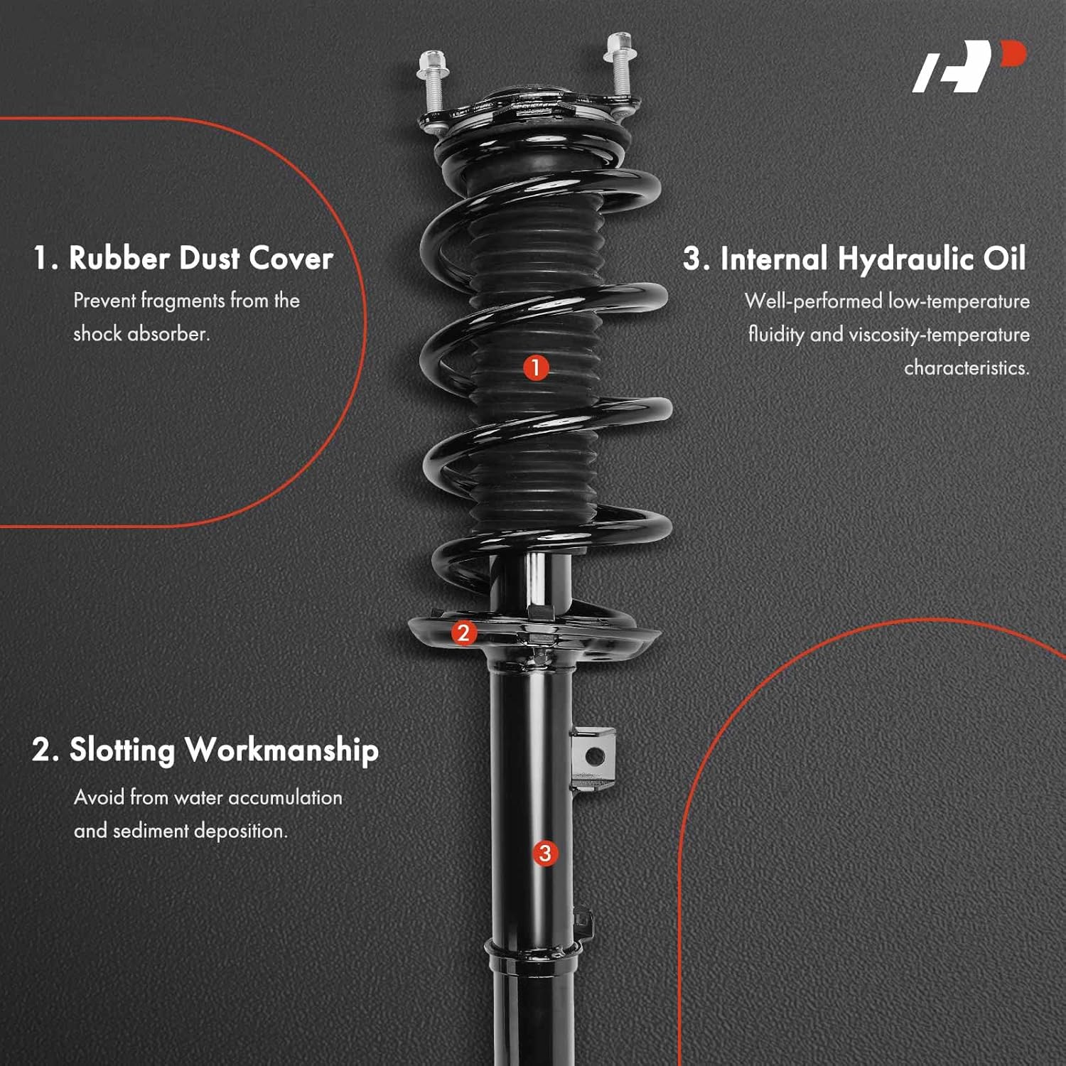A-Premium Front Complete Strut and Coil Spring Assembly Compatible with Honda Odyssey 2018-2024, 2-PC Set