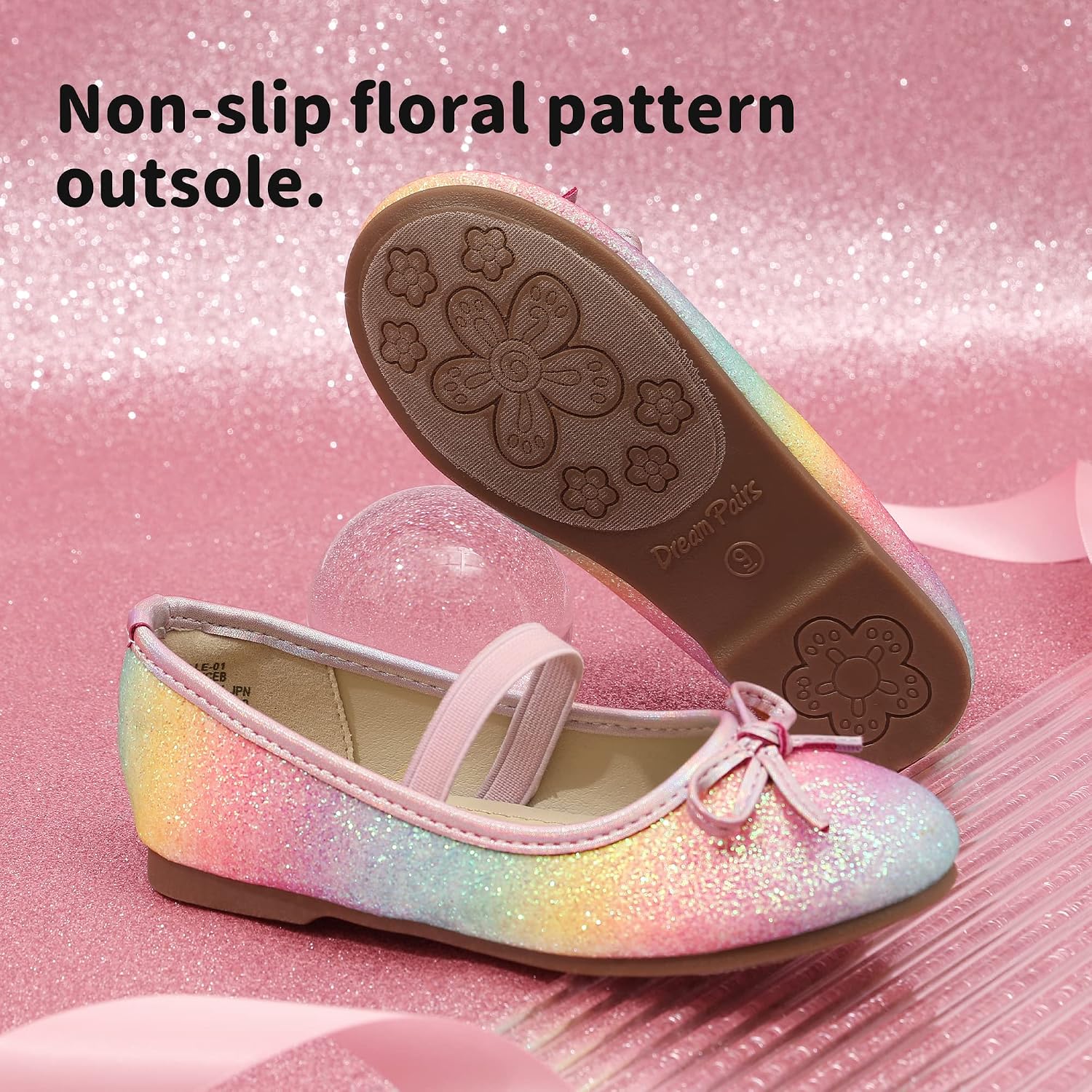 Dream Pairs Toddler Girls Dress Shoes Party Wedding Flower Girl Ballet Flats