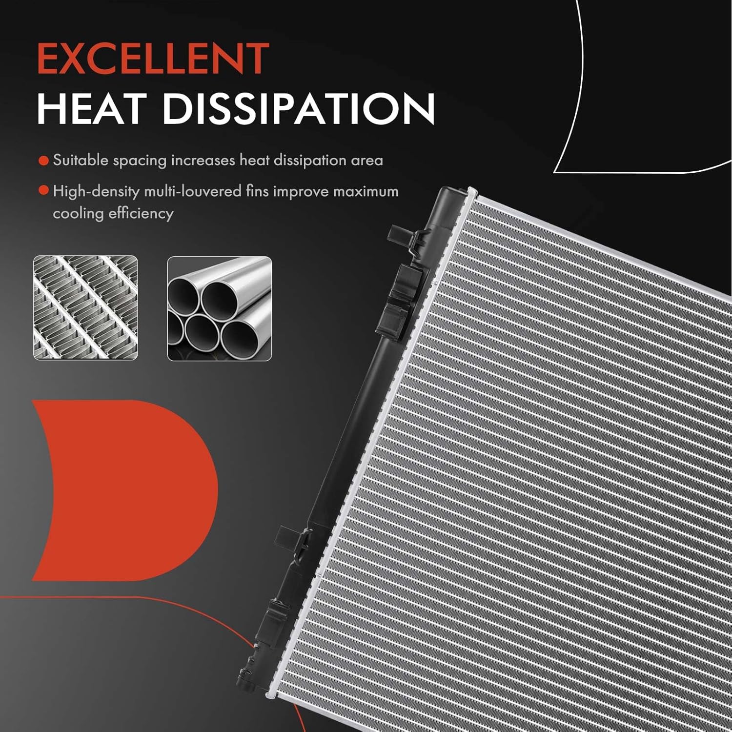A-Premium Engine Coolant Radiator Assembly Compatible with Nissan Rogue 2022-2023, X-Trail 2022, 1.5L 2.0L 2.5L, Replace# 214576RS0A